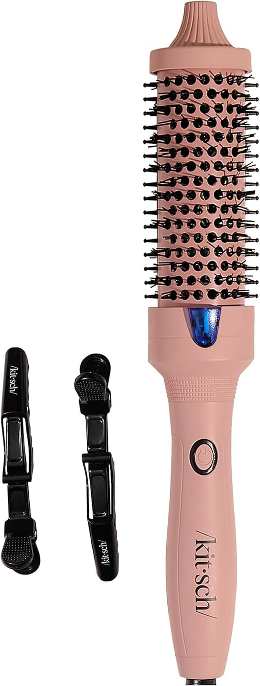 Kitsch Thermal Brush – Round Brush for Blowout Look – 1.5”/38 mm Ceramic Barrel Hair Brush & Hair Styling Tool for Volume & Shine for All Hair Types – Frizz-Reducing Ceramic Tourmaline, Quick Heat-Up