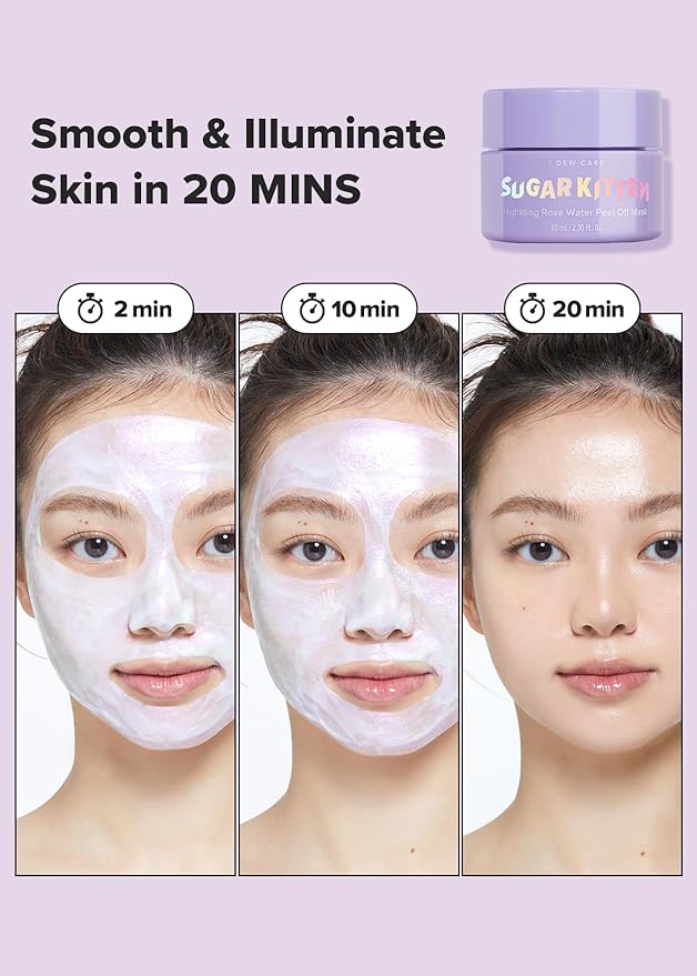 I DEW CARE Peel-off Face Mask Set - Starry Kitten Night | Masks 3ea & Headband, Hydrating, Illuminating, Exfoliating, Korean Skin Care, Exfoliating, Deep Cleansing, Mother's Day