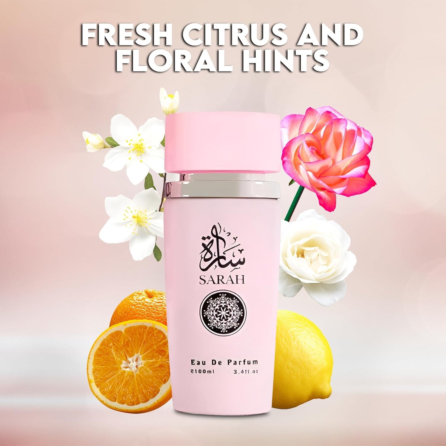 2PCS Sarah Eau de Parfum for Women - 100ml Floral & Fruity Perfume with Lavender, Coconut, Vanilla & Pear, Long-Lasting Feminine Fragrance