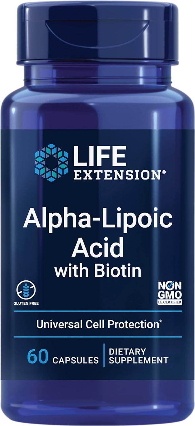 Life Extension Alpha-Lipoic Acid with Biotin, 60 capsules