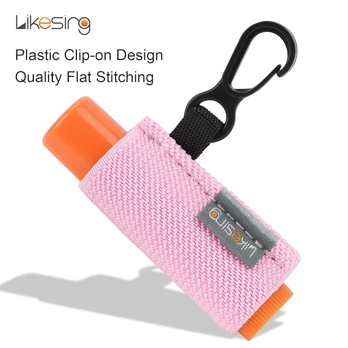 Lip Balm Holder Keychain, 8 Pack Chapstick Keychain with Clip On for Backpacks, Elastic Lipstick Sleeve Holder Keychain Gifts for Friends Women Girls Boys Man