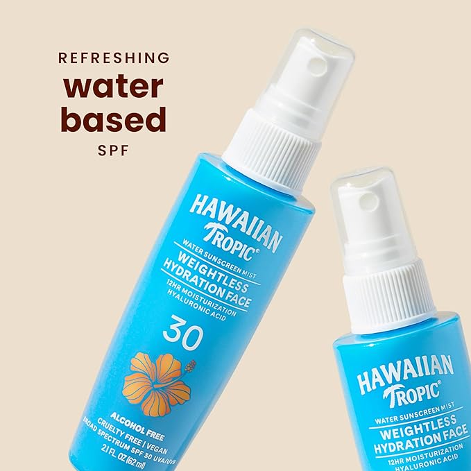 Hawaiian Tropic Summer Essentials Set – Includes Travel Size Sunscreen for Face, SPF Lip Balm, After Sun Lotion & Kristin Konefal Bag | Sunscreen Set, Beach Essentials, Beach Gifts, Travel Kit
