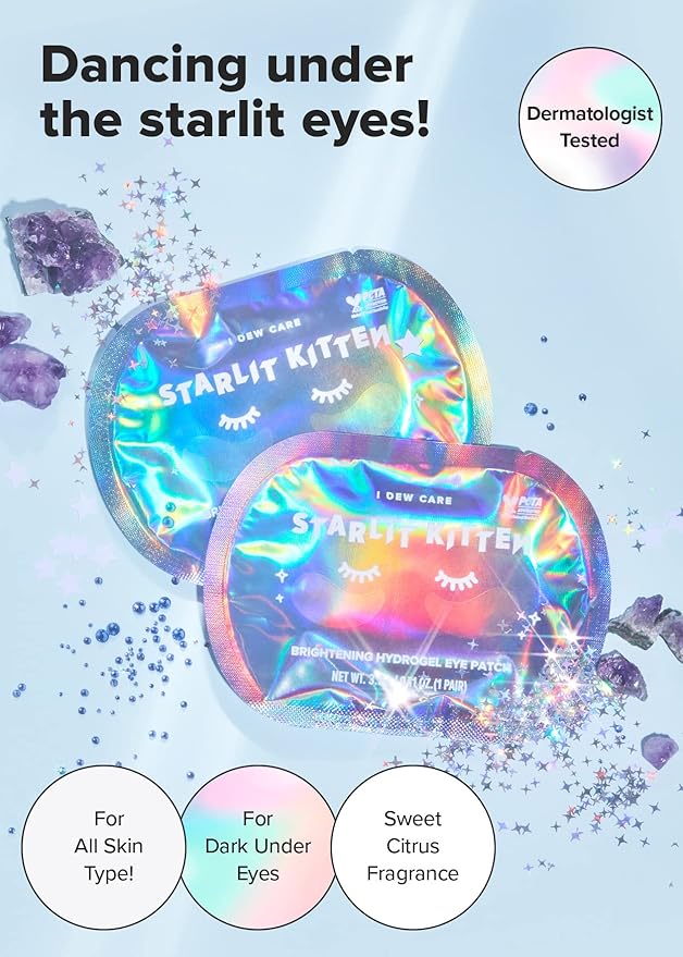 I DEW CARE Hydrogel Eye Patch - Starlit Kitten, 5 EA + Skincare Set - Kitten My Balance On Bundle