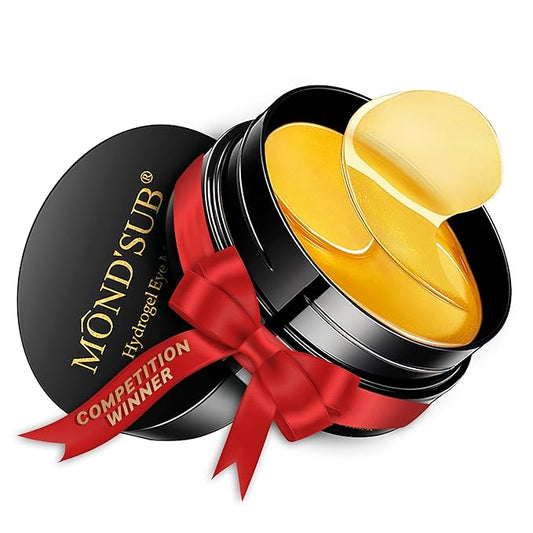 Under Eye Patches - 30 Pairs of 24K Gold Eye Masks for Puffy Eyes, Dark Circles & Wrinkles - Collagen & Hyaluronic Acid for Hydrating Skin, Eye Bags Treatment for Women & Men