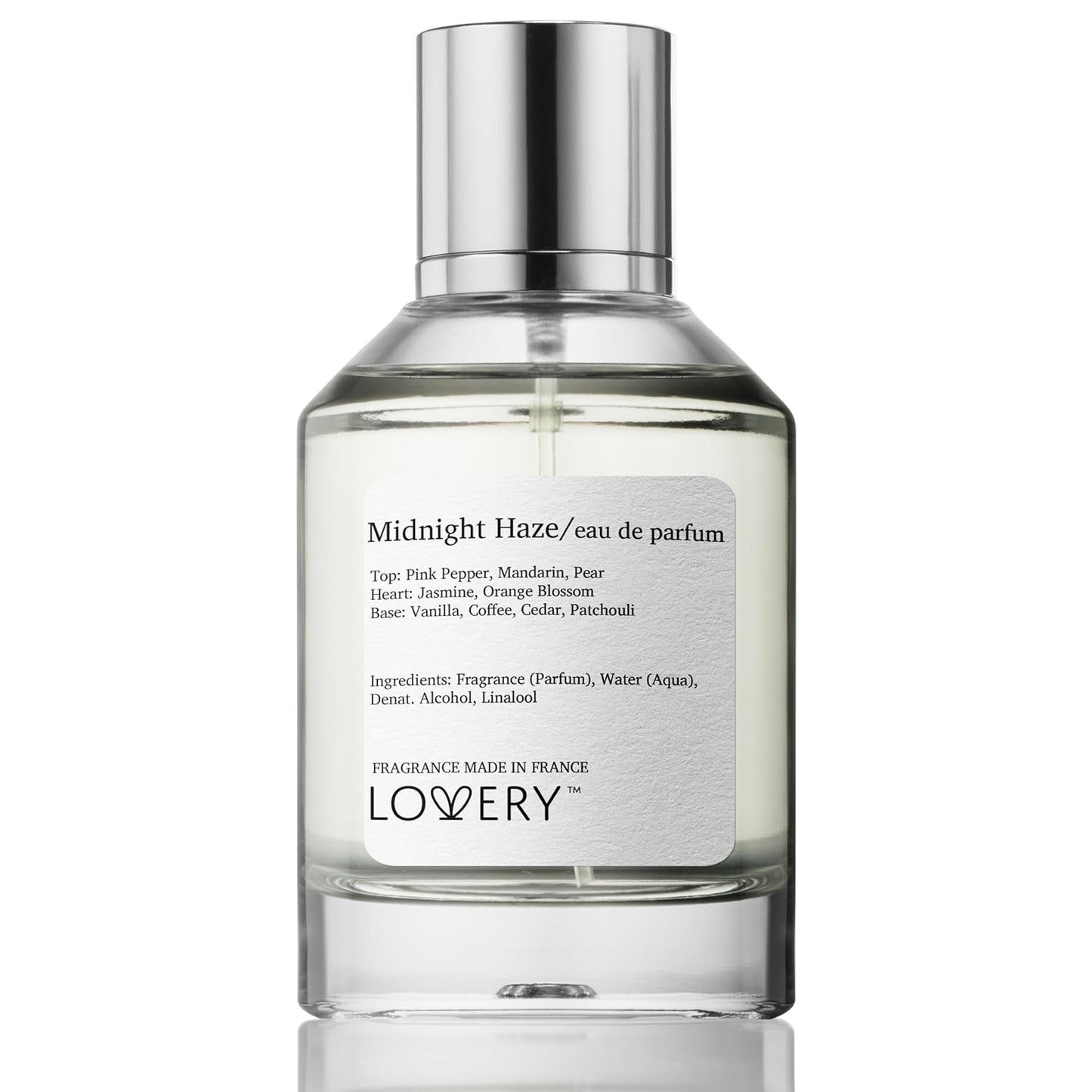LOVERY Christmas Eau De Parfum Inspired by Y s.l's Black Opium. Midnight Haze Perfume for Women, Clean Long Lasting Vegan Womens Perfumes - Vanilla, Jasmine, Coffee, Warm, Sensual Fragrance, France