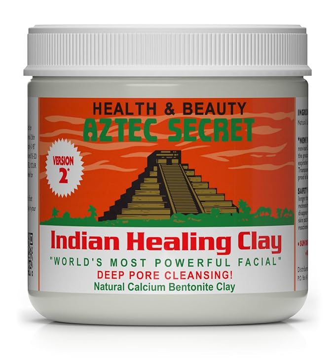 Aztec Secret – Indian Healing Clay 1 lb – Deep Pore Cleansing Facial & Body Mask – The Original 100% Natural Calcium Bentonite Clay – New Version 2