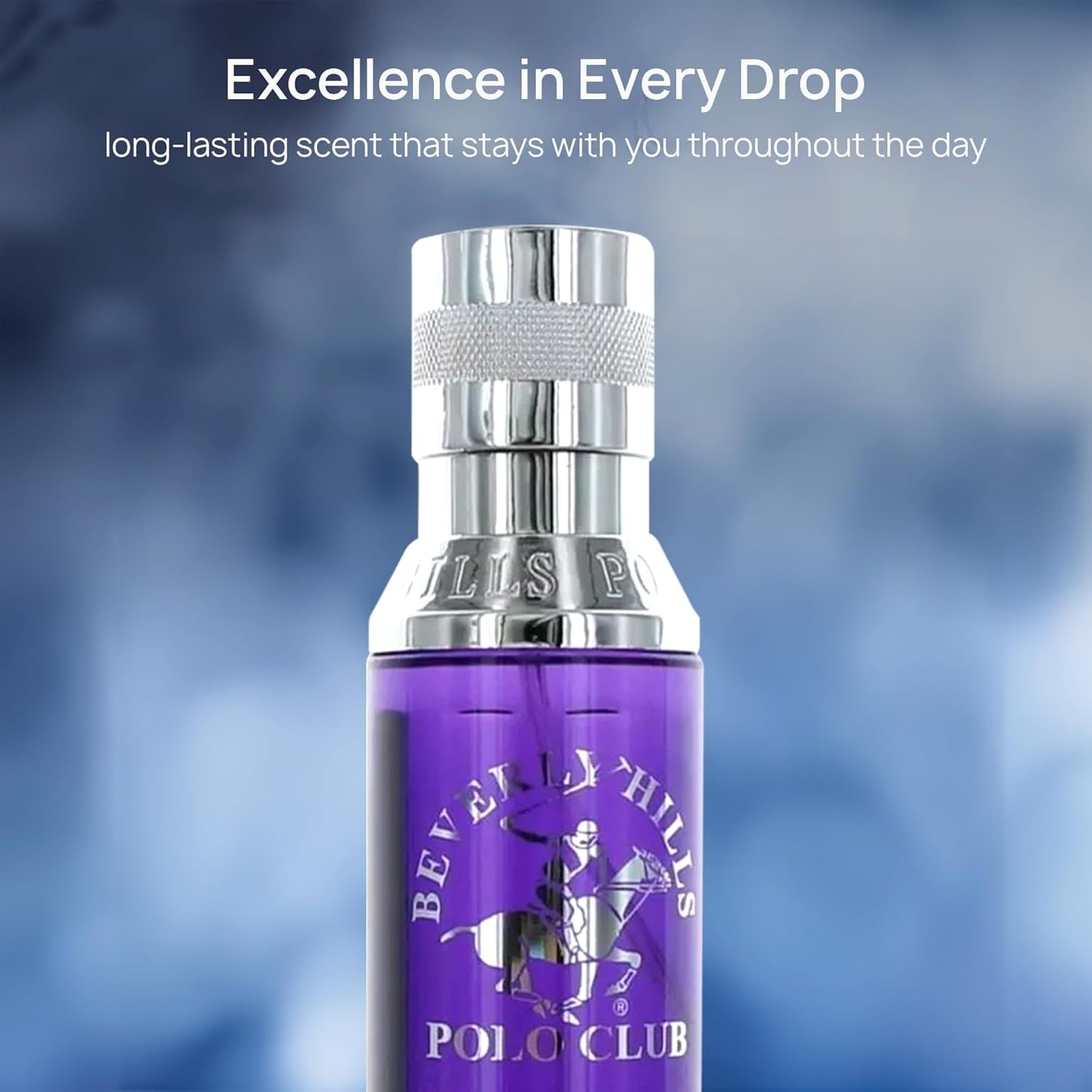 Beverly Hills Polo Club Body Spray for Men - BHPC Champion - Notes of Vanilla, Lily, Oakmoss & Patchouli - Long Lasting Body Mist Cologne Scent - Ideal Gift for Him, 6oz