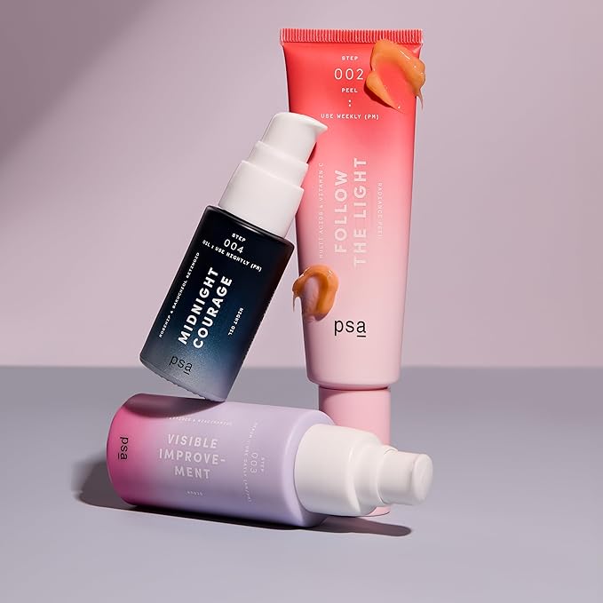 PSA - MIDNIGHT COURAGE Rosehip & Bakuchiol Retinoid Night Oil | Baobab, Pomegranate, & Sunflower Oils | Suitable for All Skin Types (15 mL | 0.5 oz)