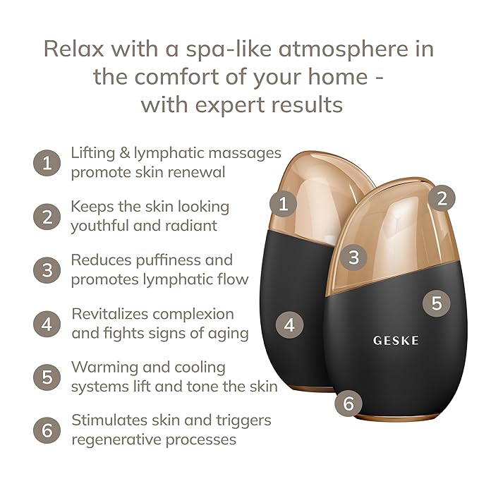 SmartAppGuided™ Cool & Warm Eye & Face Massager | 7 in 1 | Multi Massager | Face & Neck | Battery-free Cooling & Warming | Firms, Relaxes & De-Puffs Skin | Eye-Nose Area Targeted Design