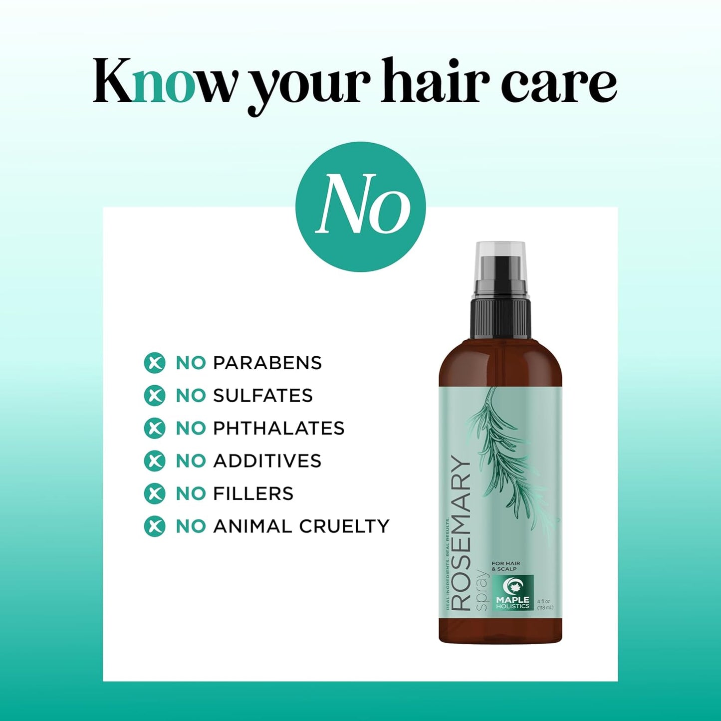 Rosemary Water Spray for Hair & Scalp - Biotin Rosemary Rice Water Spray with Nourishing B Vitamins Ginseng Extract and Peppermint Oil - Dry Hair & Scalp Treatment - Vegan & Cruelty-Free (4 Fl Oz)