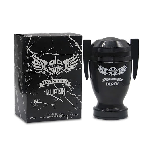 Invincible Black Men's Cologne,Bold Scent Eau de Toilette,3.4 Fl Oz Perfume for Men Every Day Used