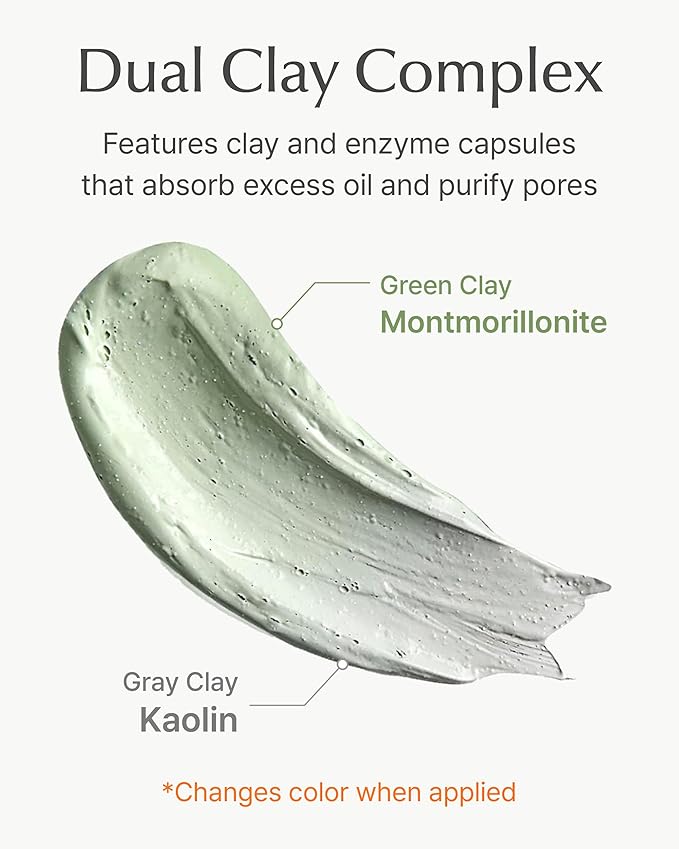 SU:M One Minute Clay Mask - Pore Cleanser & Hydrating 2-in-1 Korean Face Mask and Facial Cleanser for Blackheads, Exfoliation & Smooth Skin, 5.07 fl oz