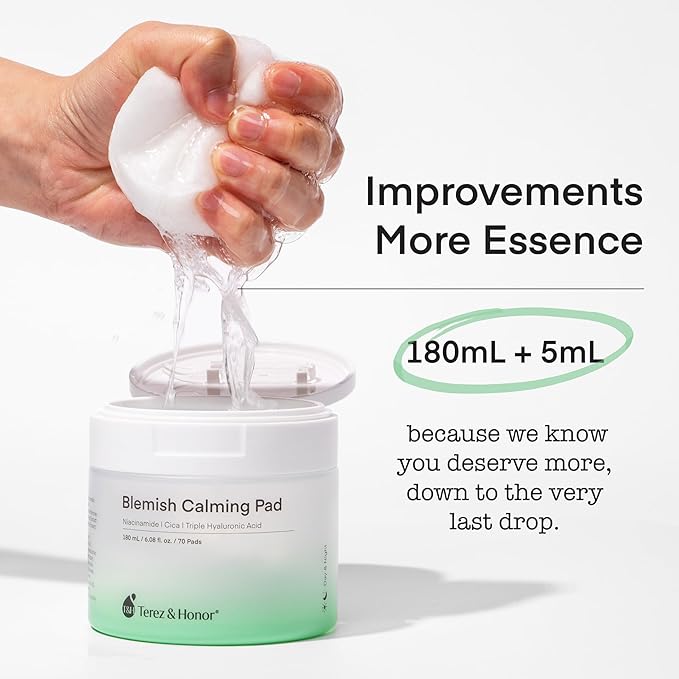 Niacinamide, Centella & Hyaluronic Acid Serum Pad - Korean Brighten, Soothe & Deep Moisturize Skincare, Pre-Soaked Toner Pads for Face - Dermatologist Tested Daily for Blemish-Prone or Sensitive Skin