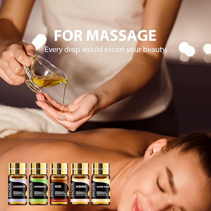 Essential Oil Set - Natural Essential Oils - Essential Oils Gift Set for Diffuser, Home Care, DIY Candle and Soap Making(25 * 5ML)