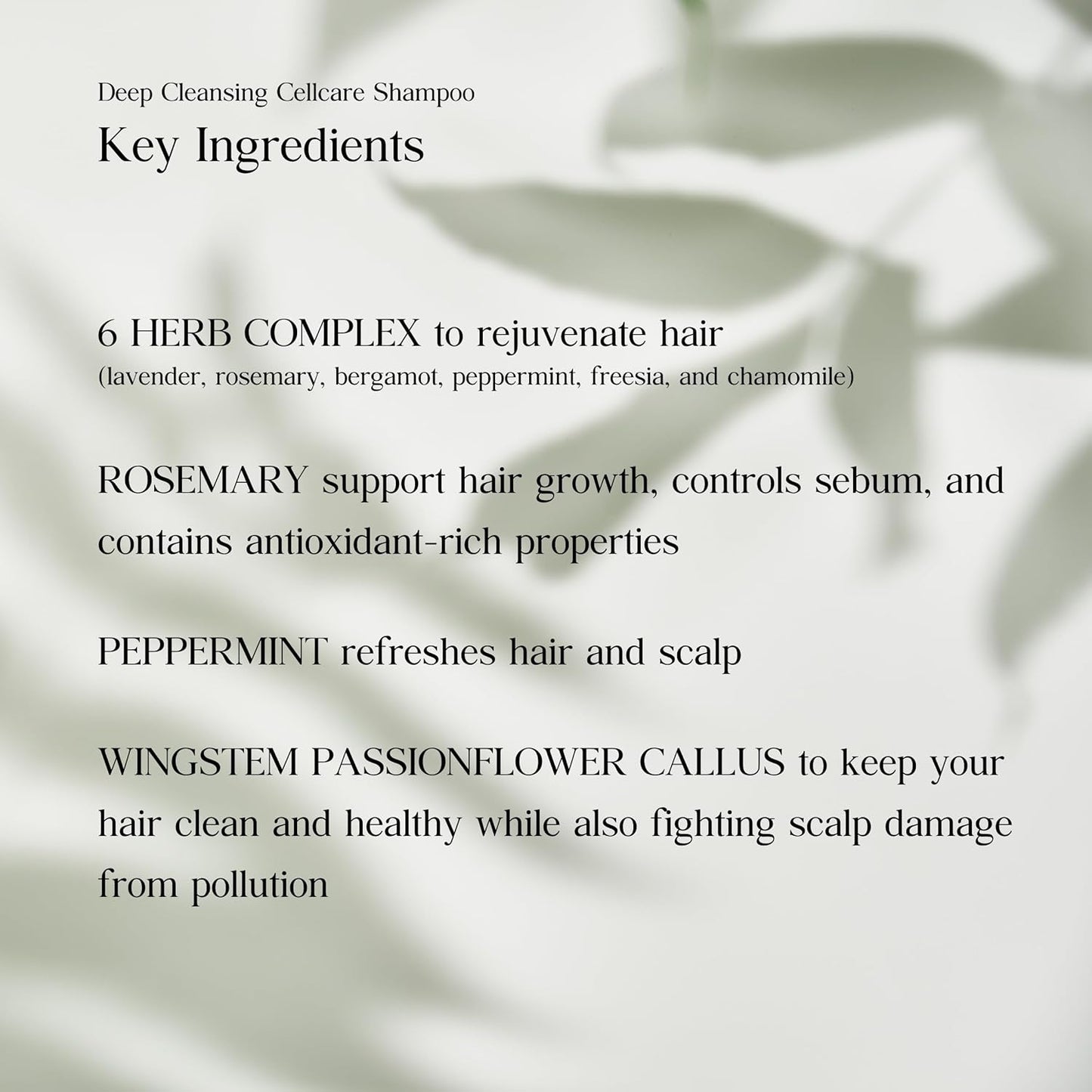 Deep Cleansing Botanic Cellcare Shampoo 500ml, 16.90 fl oz | Sulfate-Free, Paraben-Free and Color-Safe | pH Balancing