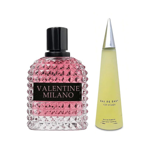 Women's Perfume Combo Set Milano Women&Easy Women Floral Fruity Fragrance Eau De Parfum Elegant 100ml Bottle Natural Spray Each for Daily Used