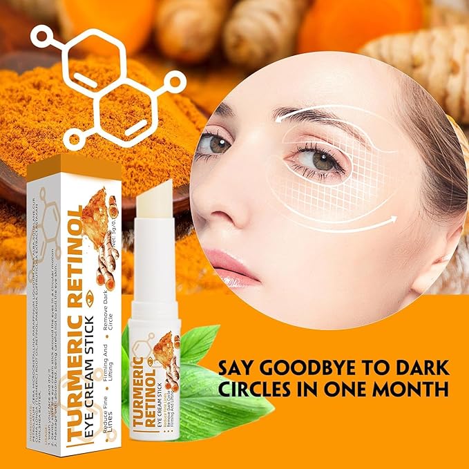 Lumibalm for Under Eye Bags, Turmeric Retinol Eye Cream Stick, Retinol Eye Cream Stick for Dark Circles, Wrinkles, Anti-Aging and Puffiness