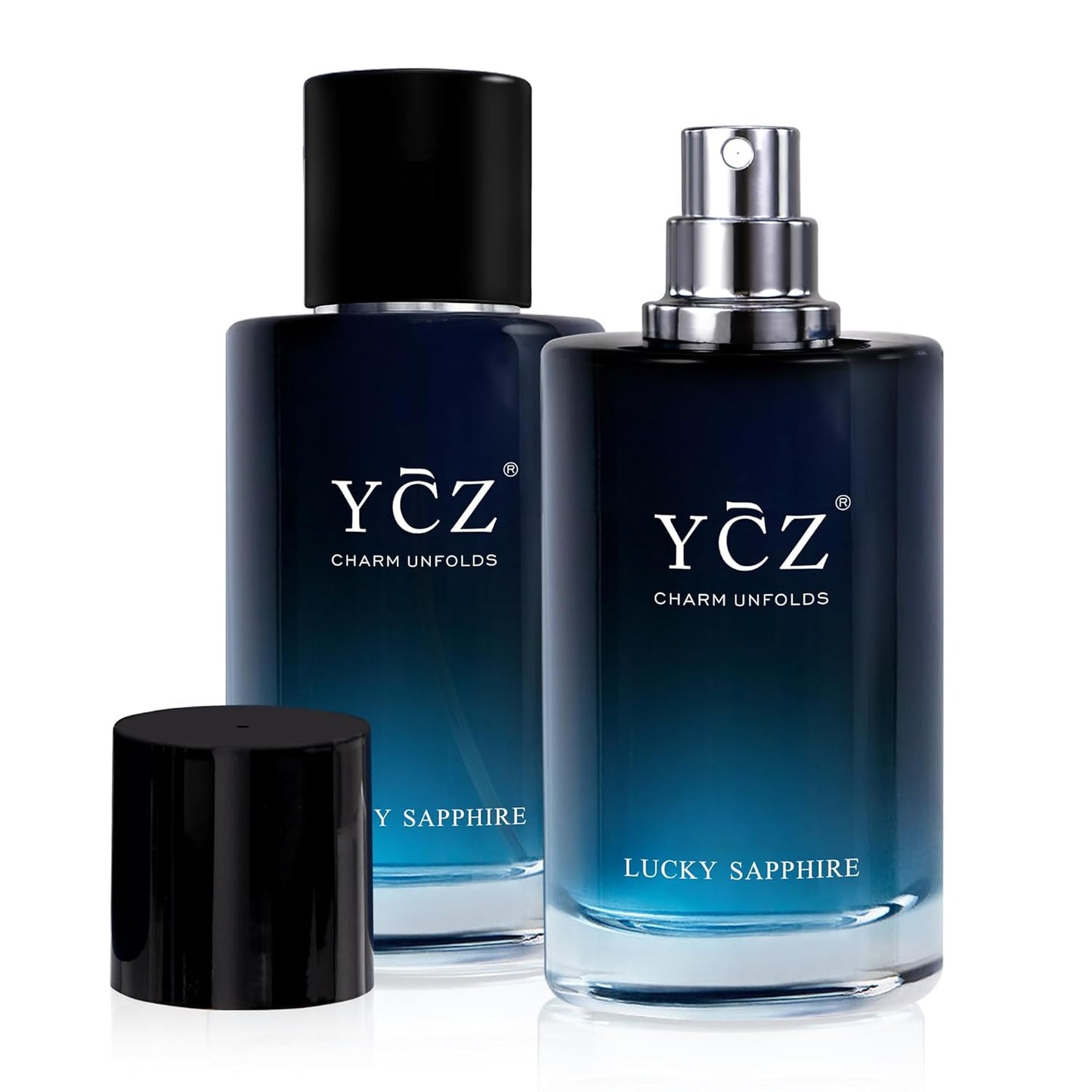 Ycz Lucky Men's Eau De Parfum New Round Box Packaging,1.7oz(50ml),Long Lasting EDP Men.Making it the ideal gentlemen’s gift (2-Pack)