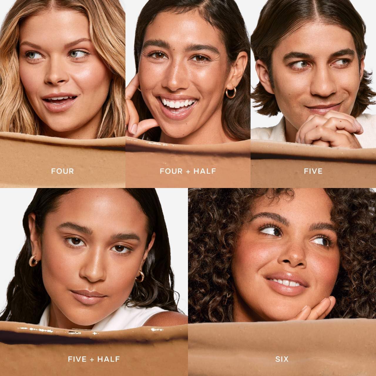 Saie Slip Tint Tinted Moisturizer with SPF 35 - Light Coverage, Glowy Skin Tint & Mineral Sunscreen for Face with Hydrating Hyaluronic Acid - Summer Makeup Essential - Shade Five + Half (1.35 oz)