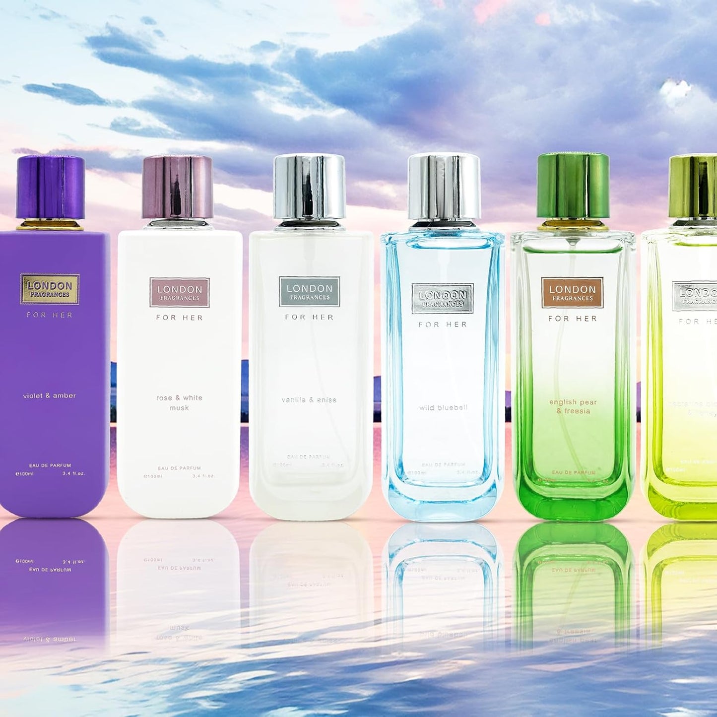 London Fragrances - Wild Bluebell - Women's Fragrances - Floral, Fresh, Musky Eau de Parfum - Long Lasting Perfume for Women - 3.4 oz