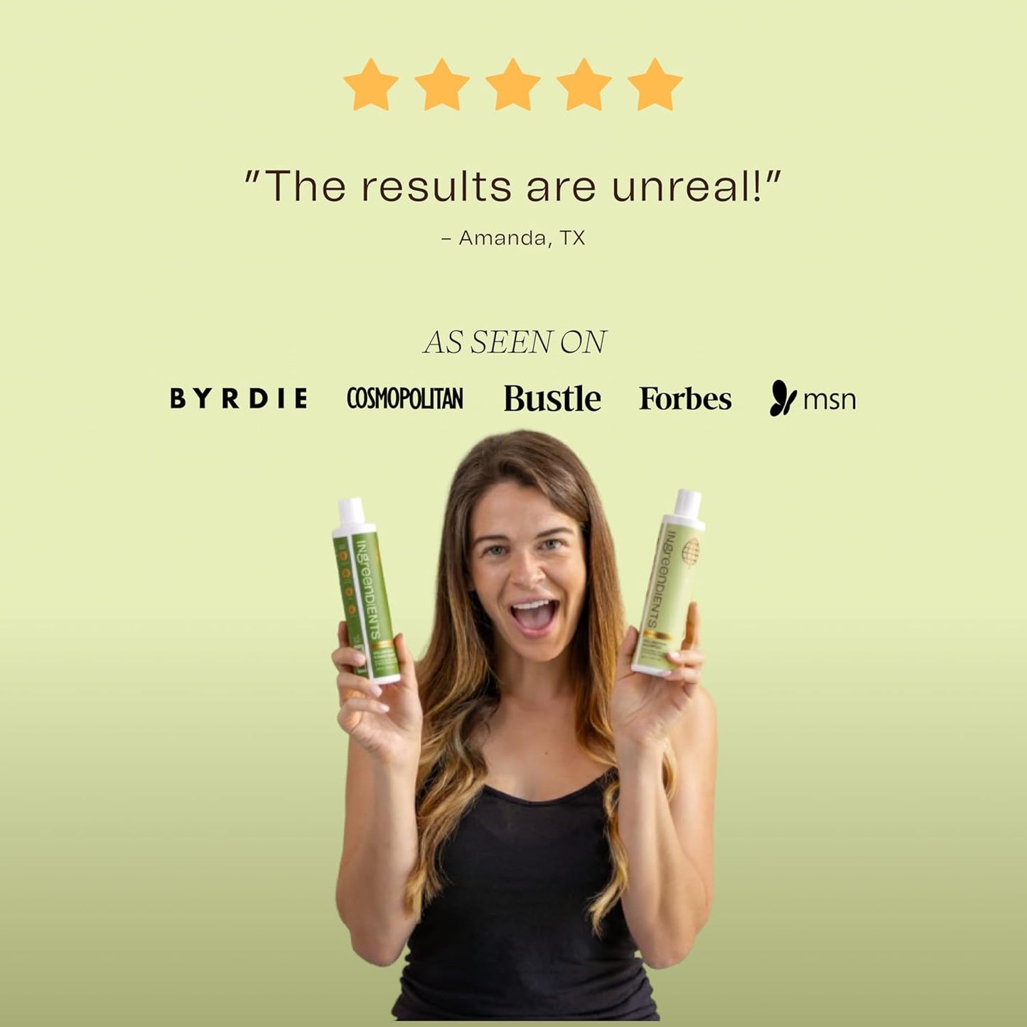 Ingreendients Non Toxic Sulfate Free Volumizing Shampoo & Conditioner with Organic Ingredients For Fine & Thin Hair - Color Safe, Paraben & Gluten Free, Silicone Free, Vegan, Cruelty-Free, pH Balanced