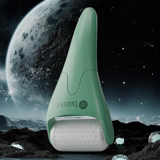 BAIMEI IcyMe Cryotherapy Ice Roller and Gua Sha Facial Tools Reduces Puffiness Migraine Pain Relief, Skin Care Tools for Face Massager Self Care Gift for Men Women - Green