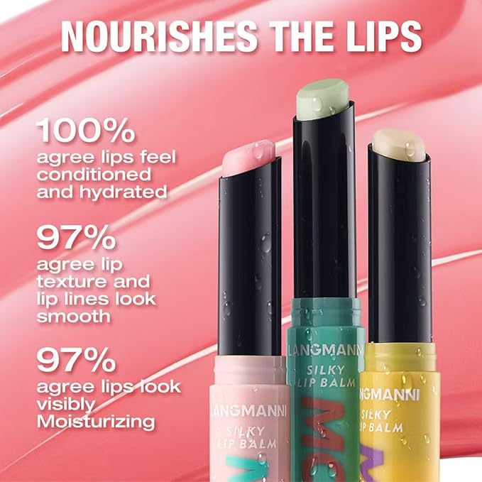 2 in 1 Moisturizing Tinted Lip Gloss Lip Balm Hydrating Glossy Hypoallergenic Natural Women Girls Teens Students Long Lasting Dry Lip Care Bees # 03