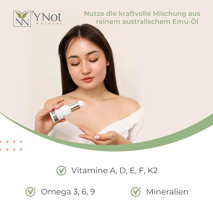 Emu Oil Skin Moisturizer - Scalp, Hair, Face, Body & Nail Moisturizer with Omega 3, 6, 9, Vitamins, & Minerals - Body & Face Serum for Fine Lines, Stretch Marks, Dry Lips & Cuticles - 60mL, Unscented