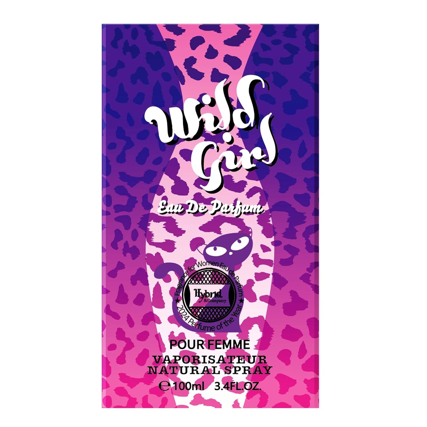 Hybrid & Company Women Wild Girl Pour Femme Eau De Parfum Vaporisateur Natural Spray 3.4 Fl Oz