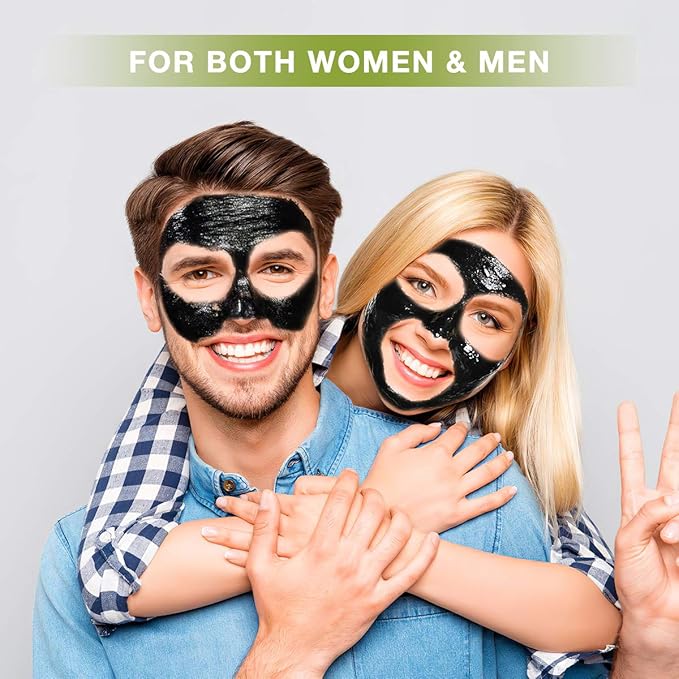 SHVYOG Blackhead Peel Off Face Mask, 3-in-1 Blackhead Remover Mask with Brush & Tea Tree Oil Serum, Charcoal Mask for Deep Cleansing Dirts, Pores, Skin Oil (100g+30ml)