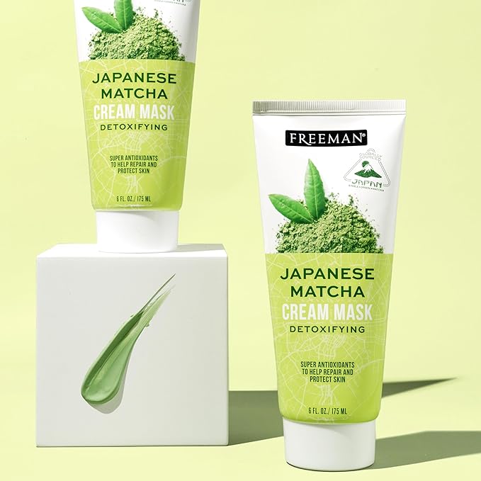 Freeman Exotic Blends Detoxifying Japanese Matcha Cream Facial Mask, 6 fl.oz./ 175 mL Tube