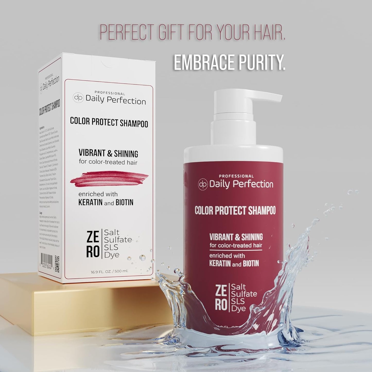 (dp) Color Protect Shampoo – Maintain & Enhance Color-Treated Hair – Clean + Salon-Grade Formula with Biotin & Keratin