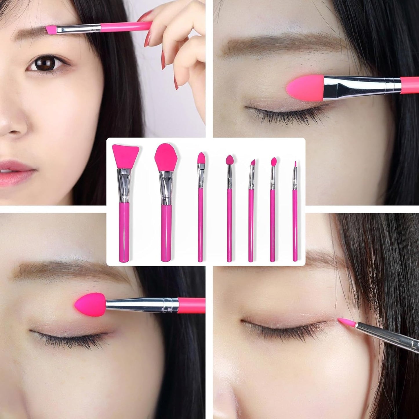 2 set Silicone Makeup Brush Applicator Kit,Reusable Silicone Epoxy Resin Applicator Sticks,Hairless Moisturizers, Body Lotion and Body Butter Applicator Tools.