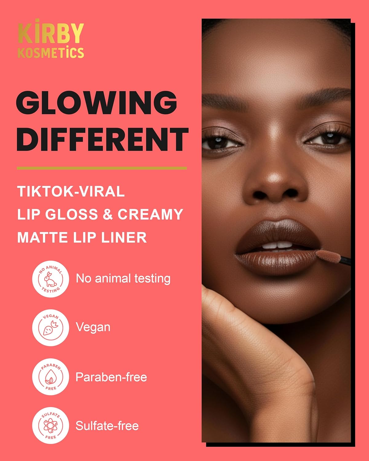 Lip Kit Duo – Glowing Different - TikTok-Viral Precision Liner & Glossy Liquid Lipstick, Clean 2-Step Set with Hydrating Long-Wear Color – Bold Inclusive Beauty for Everyday Konfidence