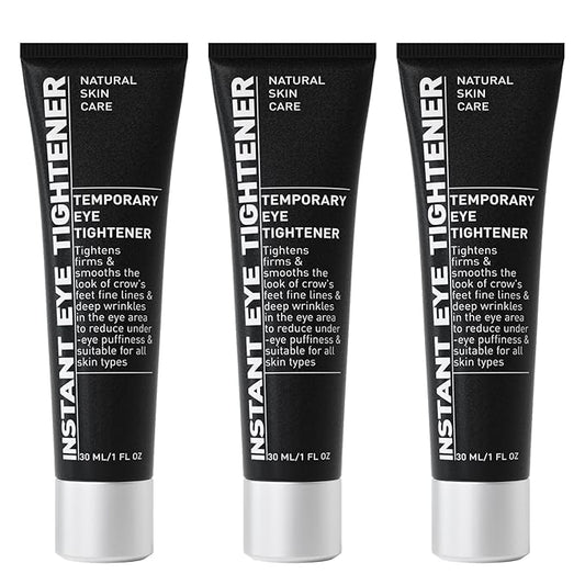 Under Eye Bags and Wrinkles Filler, Under Eye Cream Temporary Instant Visibly Reduces Wrinkles Dark Circles Fine Lines, Eye Tightening and Lifting Cream for Women Men, 30ml, 3 Packs