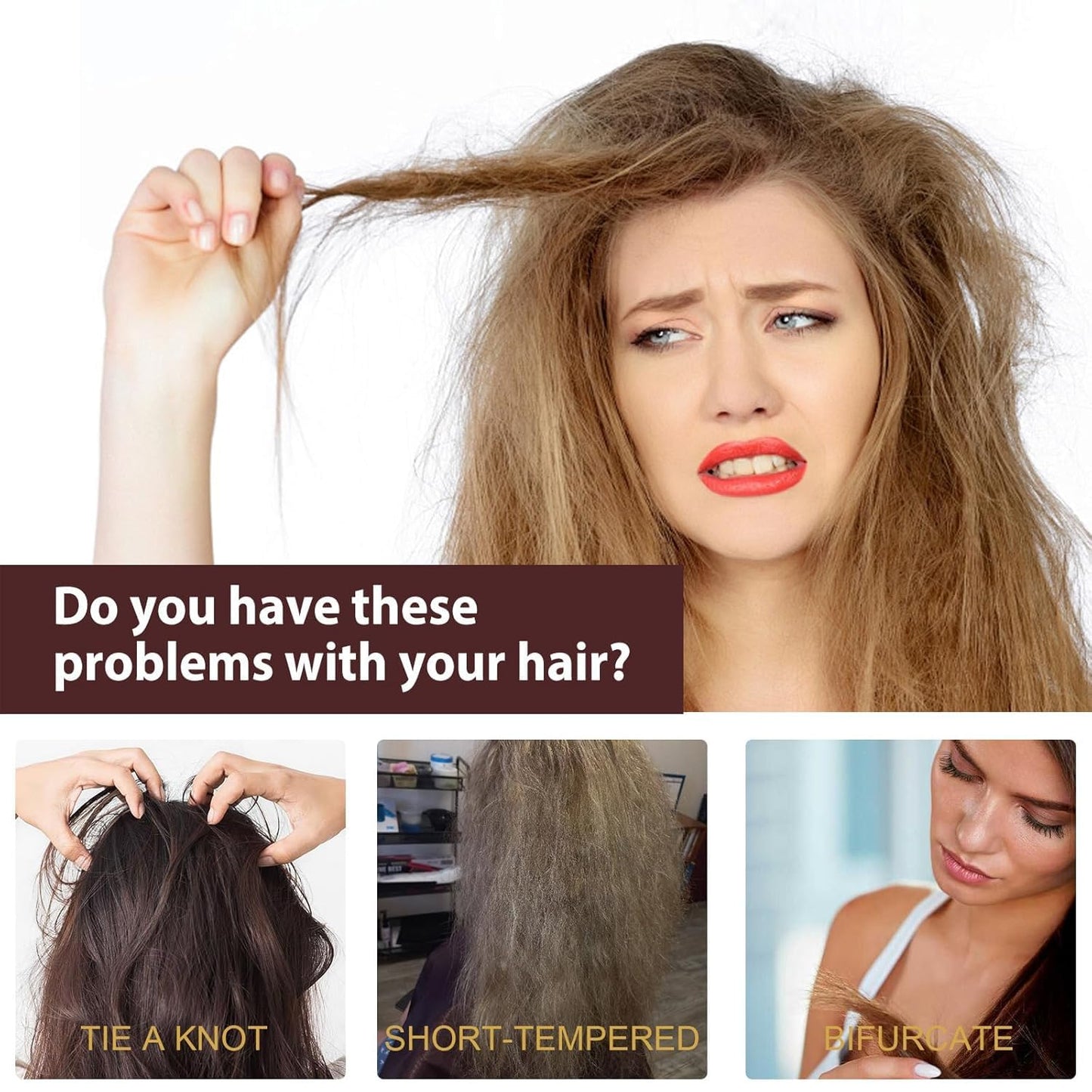 Maca Deep Conditioning Hair Treatment Maca Essence Oil 50ml-Hair Serum Oil of Morocco for Dry Damaged Hair(1.69oz)