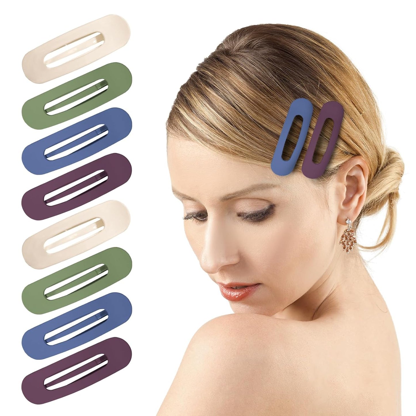 Small Flat Hair Clips for Women Lay Down Clips for Thin Hair Accessories 8pack