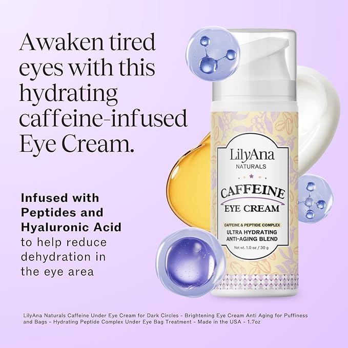 LilyAna Naturals New Caffeine Eye Cream 1oz