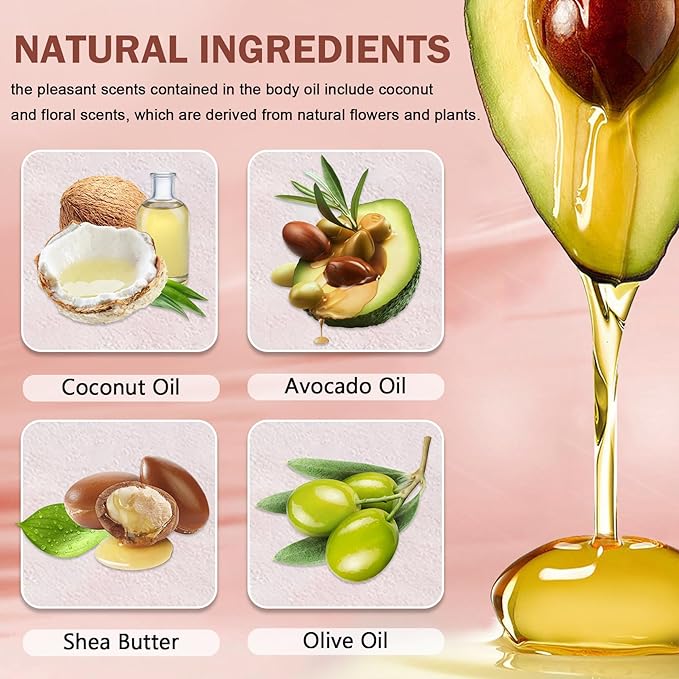 Body Glow Oil,SPF 45 Broad Spectrum,Body Shimmer Oil with Gold Mica,Glitter Sunscreen with Coconut,Lightweight Non-Sticky,Water Resistant,Glowing Results,3.72 fl oz,GOLD