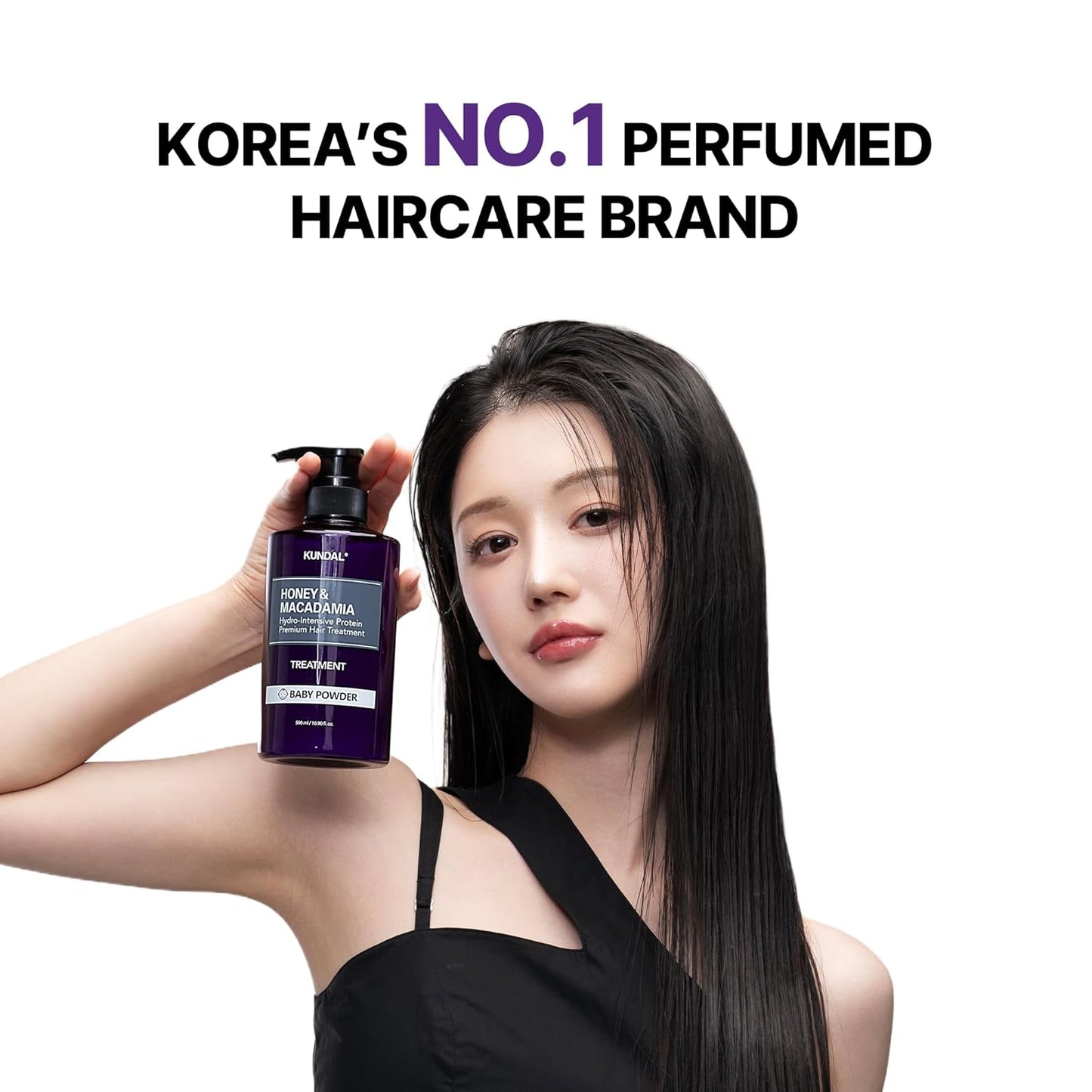 KUNDAL Korean Shampoo and Conditioner Set [Amber Vanilla] Salon-quality, Long Lasting Scent, Moisturizing, Sulfate-Free, Argan & Macadamia Oil, Korean Hair care, For all hair types, 16.9 fl oz each