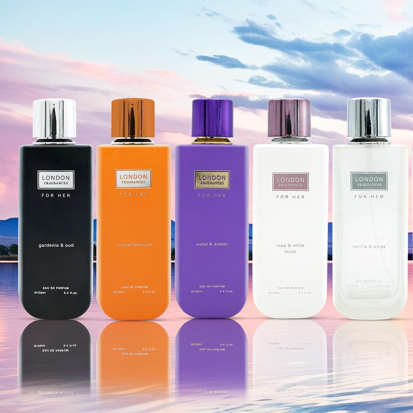 London Fragrances - Orange Blossom - Womens Perfume - Floral, Citrus Fragrances - Eau de Parfum - Musk, Rose Perfume for Women - 3.4 oz