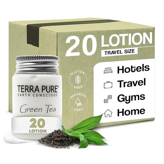 Terra Pure Body Lotion, Travel Size Hotel Amenities, 1 oz (Case of 20)