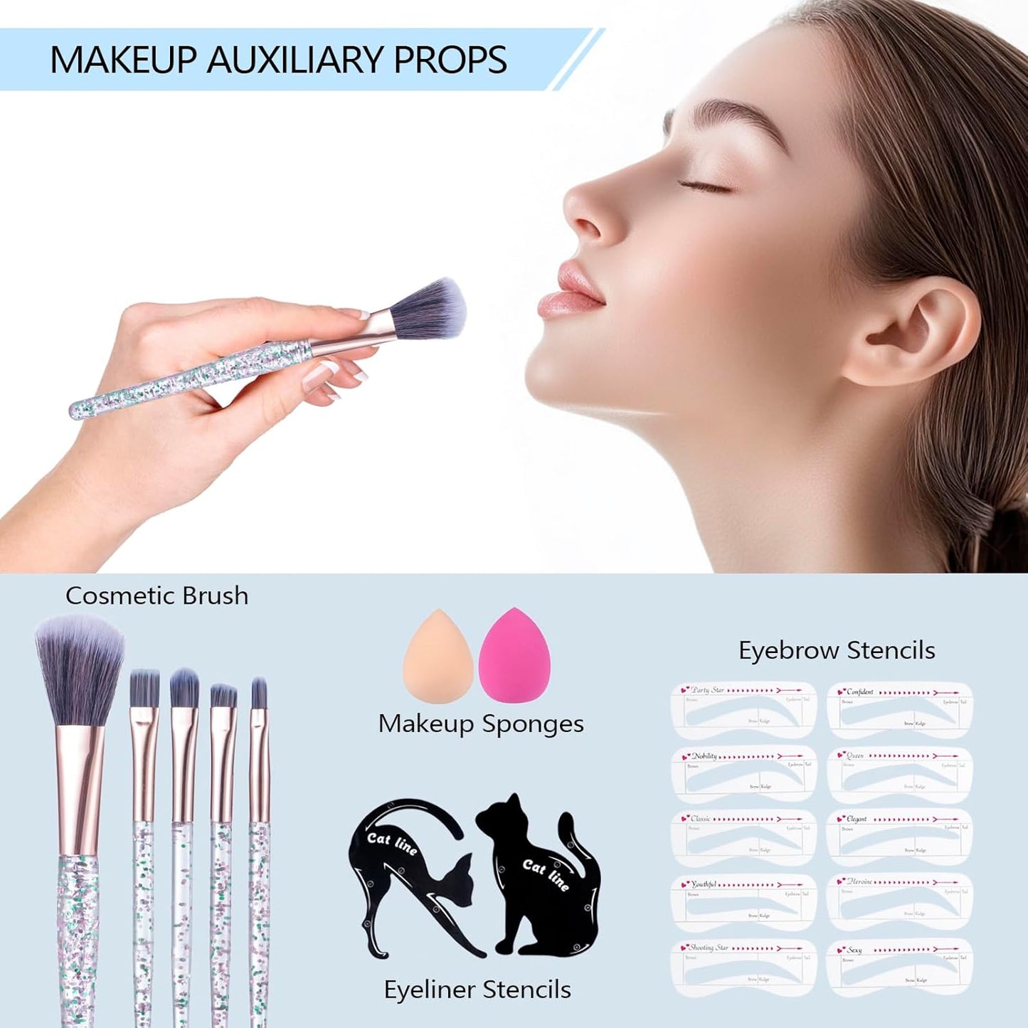 Makeup Kits For Girls Teens, Makeup Gift Set For Women with Eyeshadow Palettes, Brushes, Lip Gloss, Travel Make up Starter Kit For Beginners (C01612)