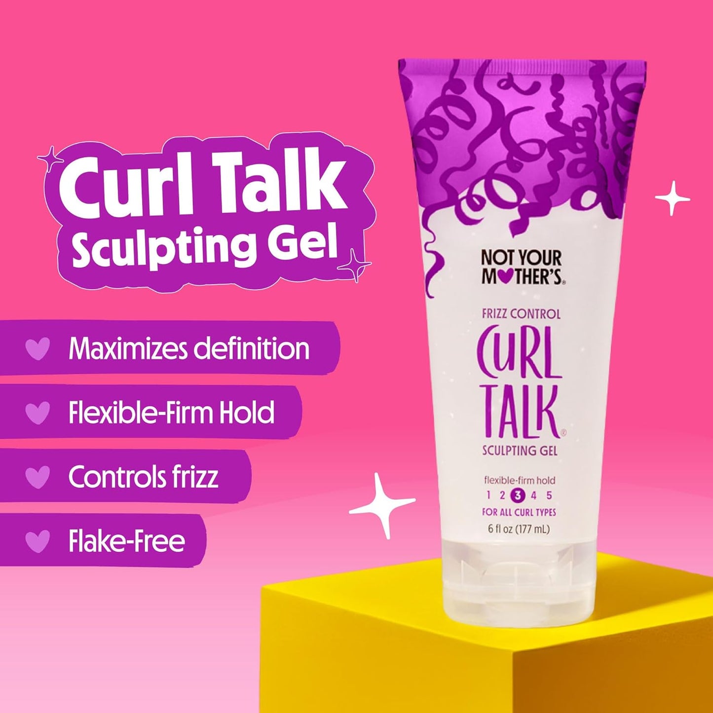 Not Your Mother's Curl Talk Frizz Control Sculpting Gel & Defining Cream (2-Pack) - 6 fl oz Each - Tames Hair Frizz & Maximizes Definition - For All Curly Hair Types