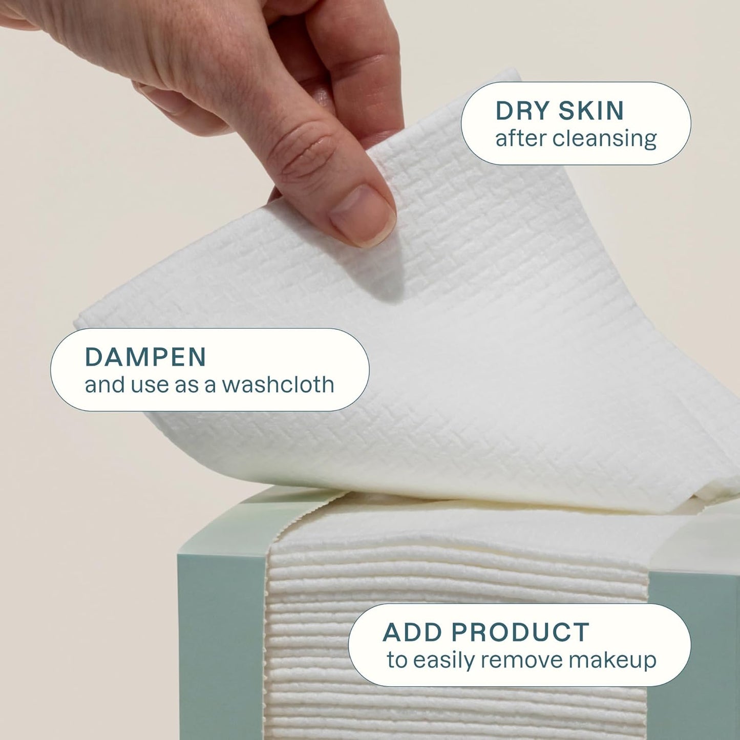 Cliganic Clean Face Towels XL, Bulk Size (200 Count), Disposable, Ultra-Absorbent, Hypoallergenic & Soft - Makeup Remover Dry Wipes, Pamper Your Face, Hygienic Towelettes, for All Skin Types