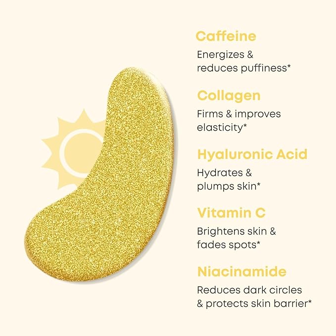 Daytime Under Eye Patches for Puffy Eyes and Dark Circles | Infused Gel Mask Patches for Dark Circle Undereye Support of Bags & Puffiness | Ideal for Bridesmaid Gifts & Bachelorette Party