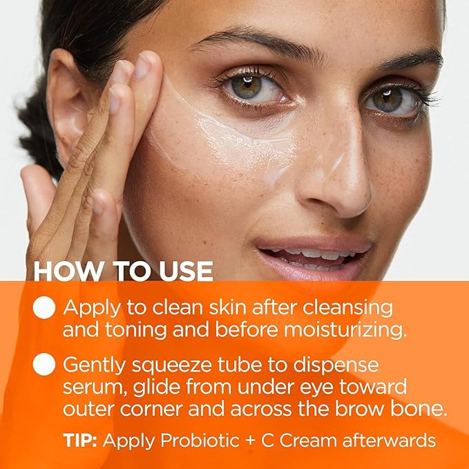 Andalou Naturals Luminous Eye Serum, Illuminating Eye Cream for Dark Circles and Puffiness, Vitamin C, Caffeine & Goji Glycopeptides for a Rejuvenated, Refreshed, Tighter Appearance, 0.6 Ounce