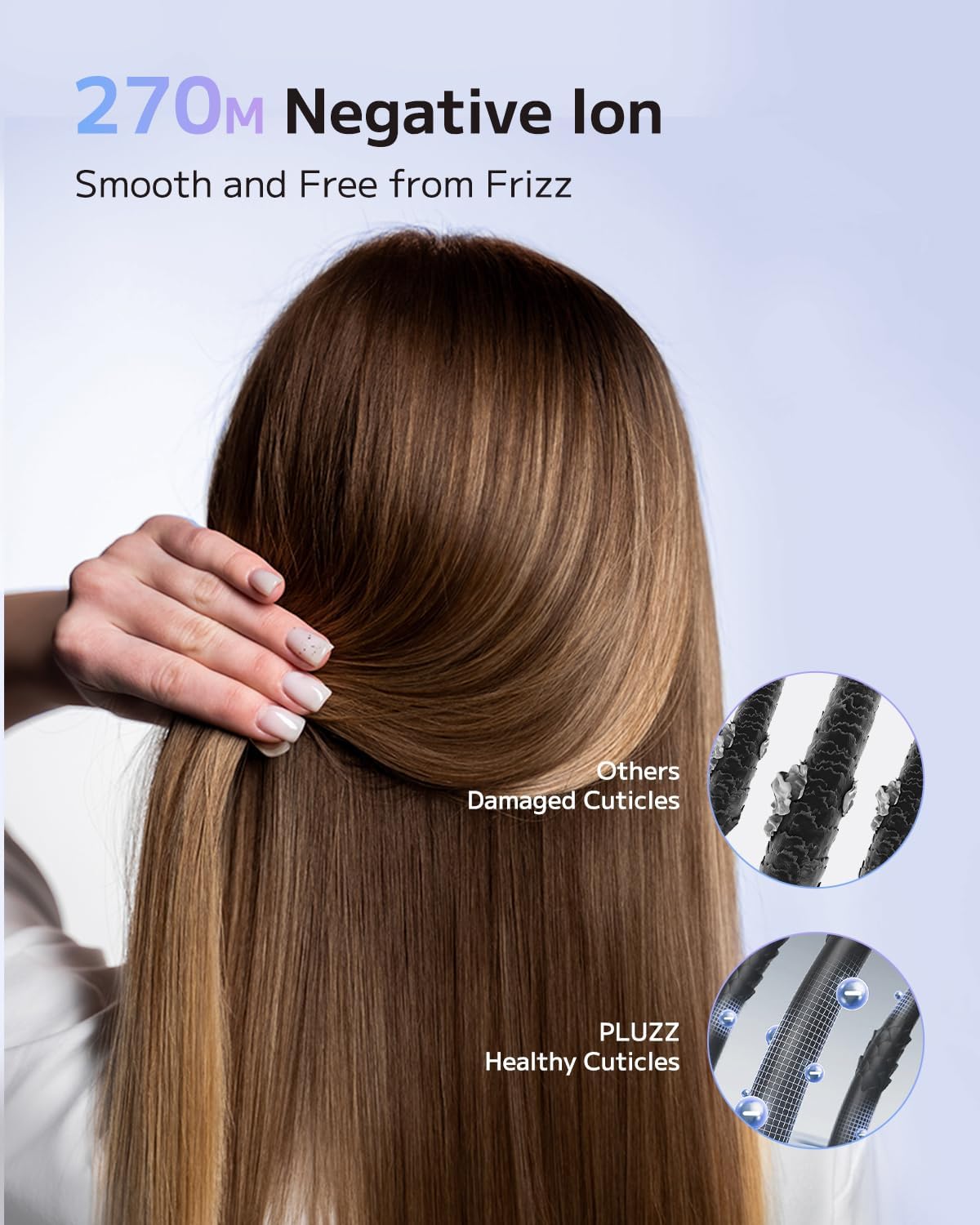 Hair Dryer, High Speed Ionic Blow Dryer with Brushless Motor for Fast Drying, Thermo-Control Quiet Hair Dryers for Women Men Kids, Small Portable Professional Hairdryer, Compact, Travel/Home/Salon