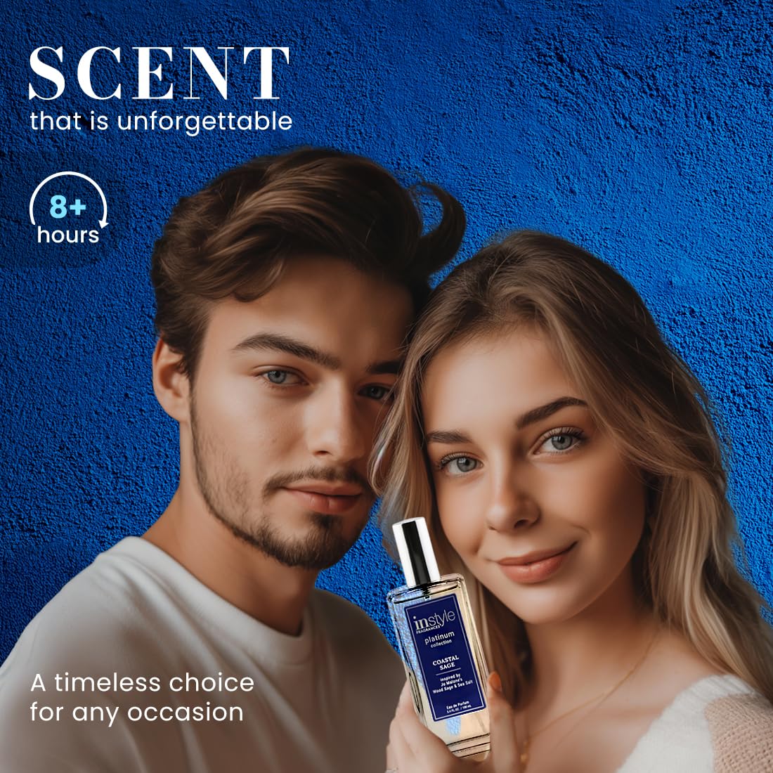 Instyle Fragrances, Platinum Collection, Coastal Sage, Inspired by Jo Malone’s Wood Sage & Sea Salt, Unisex Eau de Parfum, CLEAN, Vegan, Paraben-Free, Never Tested on Animals, 3.4 Fluid Ounces