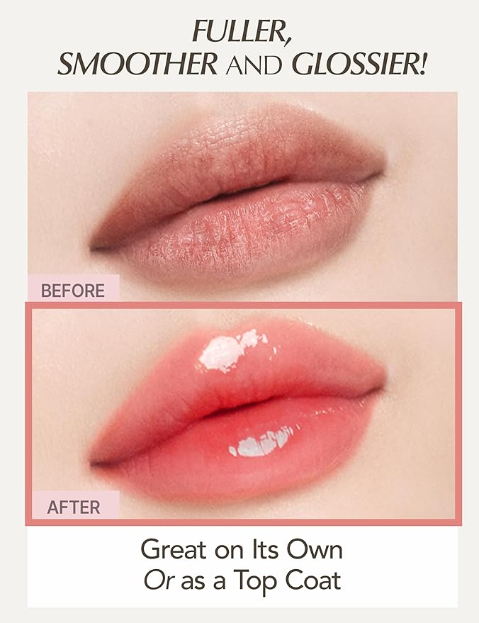 Natural Bloom Korean Lip Oil Serum 0.14 fl oz | Moisturizing Lip Booster Plumping Oil Tint Serum Enriched w/Camellia & Safflower Oils | Non-Irritating Color Changing Lip Oil (Pink Muhly)